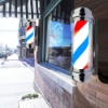 Reclama luminoasa frizerie barber shop M343 barber pole