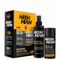 NISH MAN - Set fiber pentru parul rar - Saten deschis