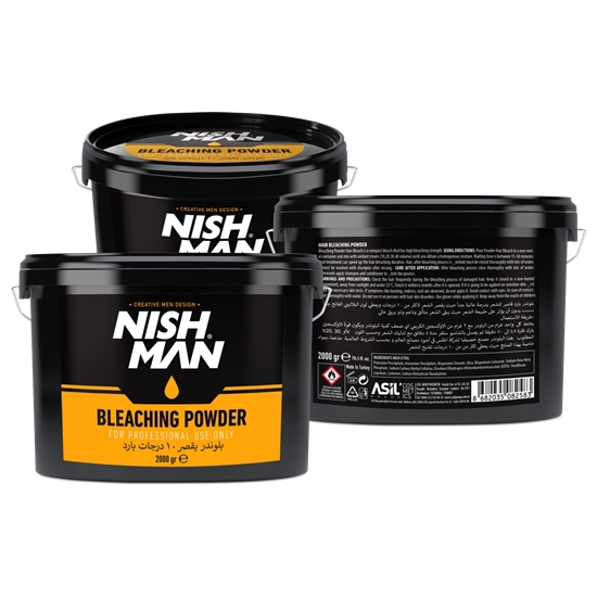 NISH MAN - Pudra decoloranta 2000 gr - Albastra