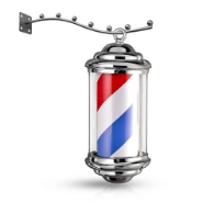Reclama luminoasa frizerie barber shop M343 barber pole