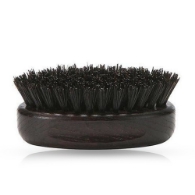Perie ovala pentru barba cu maner din lemn - Neagra