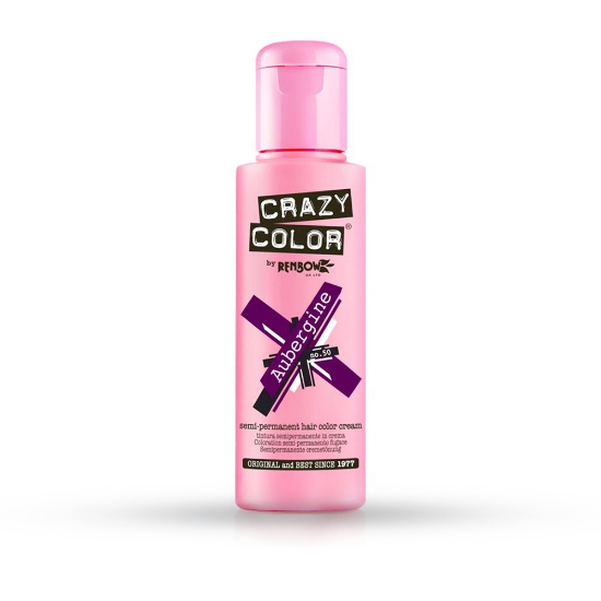 CRAZY COLOR - Vopsea semi-permanenta AUBERGINE - no.50 - 100 ml