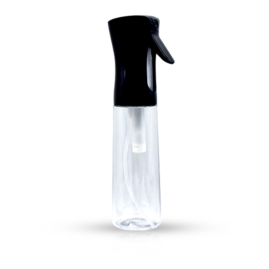 Pulverizator frizerie transparent - 200 ml - negru