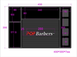 Магнитна постелка за инструменти и машинки за подстригване - Pop Barbers - Черна