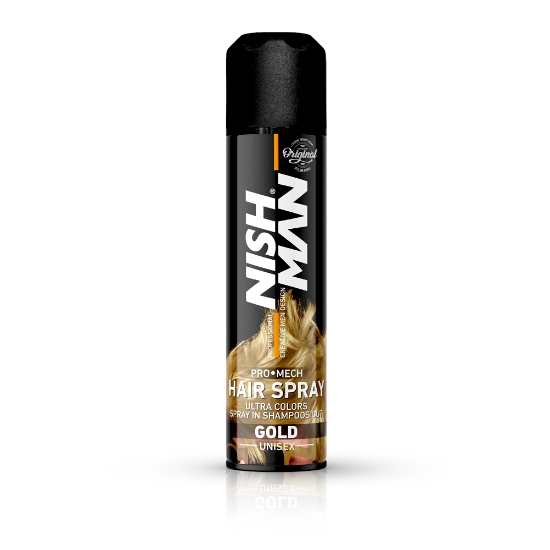 NISH MAN - Spray de par cu colorat - 150 ml - Gold