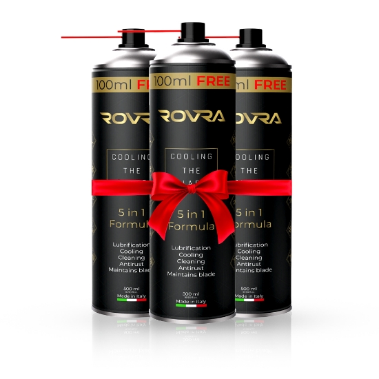 Pachet Promo - ROVRA - Spray de curatare pentru masinile de tuns 5 in 1 - 500 ml - 3 buc