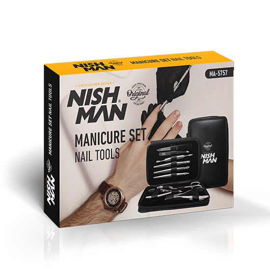 Imagine Set instrumente pentru manichiura - NISH MAN - 10 buc