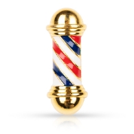 Снимка на Брошка символ - Barber Pole - Златиста