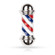 Снимка на Брошка символ - Barber Pole - Сребърна