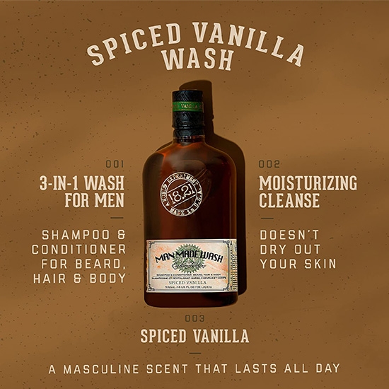 Imagine Sampon pentru par 3 in 1 (sampon,balsam,gel de dus) - MAN MADE - Spiced Vaniila - 532 ml