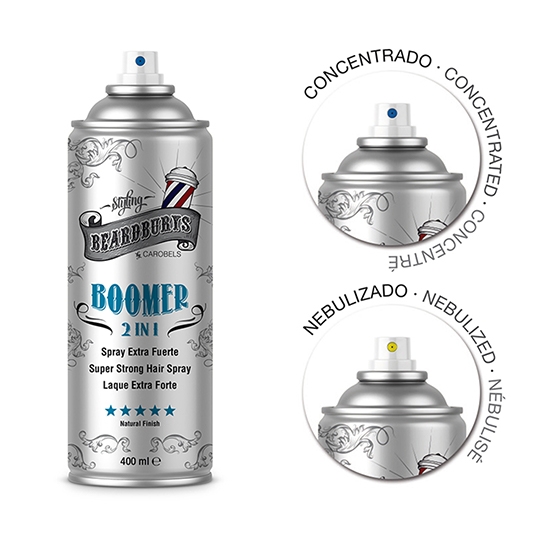 Снимка на Силен лак за коса - BEARDBURYS - Boomer - 400 мл