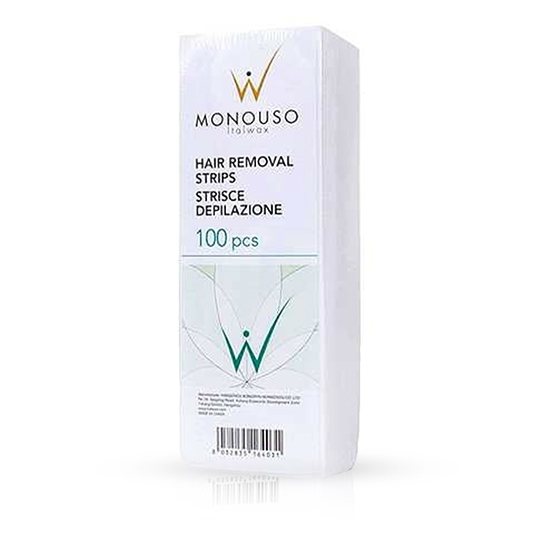 Снимка на Хартиени ленти за епилация - ITALWAX - Monouso - 100 бр - 7x20см