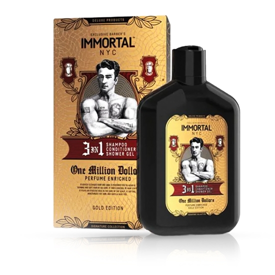 Imagine Sampon pentru par 3 in 1 (sampon,balsam,gel de dus) - IMMORTAL - One million Dollars- 500 ml