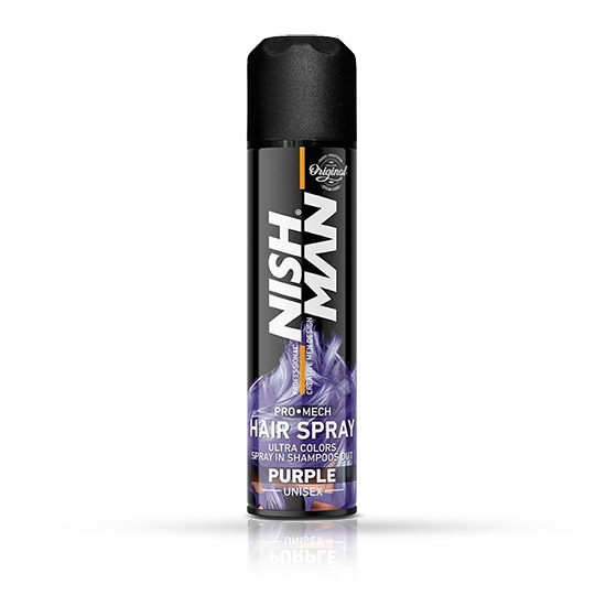 Imagine Spray de par colorat NISH MAN - 150 ml - Mov