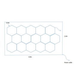 Лед система за осветление - шестоъгълна  - 4.84 x 2.43 м