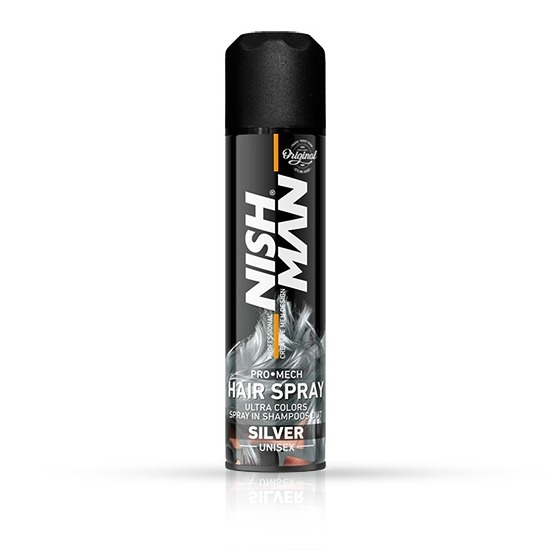 Imagine Spray pentru colorarea parului - NISH MAN - Silver -  150 ml