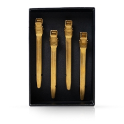 Clipsuri de par - ROVRA - set 4 bucati - Gold Mat