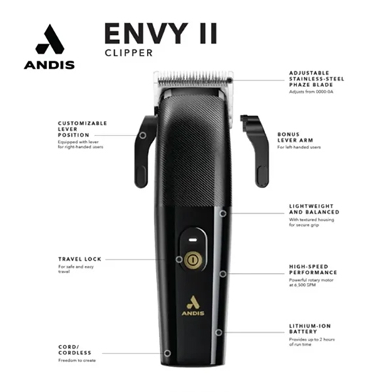 Снимка на Masina de tuns ANDIS - Envy II - 6.500 SPM - fara fir 
