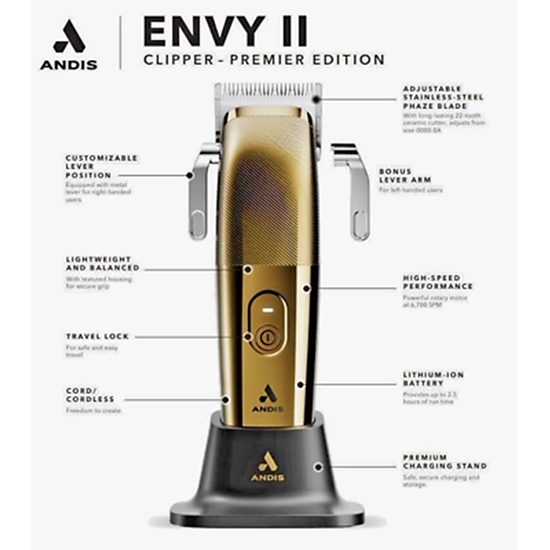Imagine Masina de tuns ANDIS - Envy II - 6.700 SPM - Gold - fara fir 