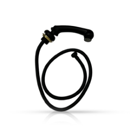 Снимка на Маркуч + душ глава за бръснарска мивка  - MENOSER - Matte Black - 703E 