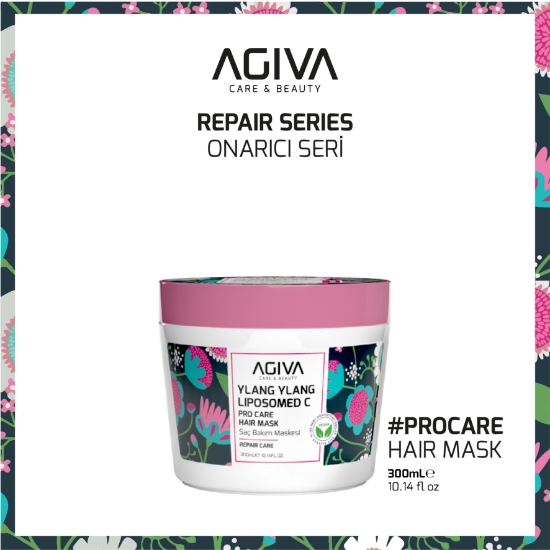 Imagine Masca reparatoare pentru par - AGIVA -  Ylang Ylang Liposomed C - 300 ml   