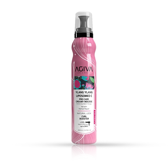 Imagine Spuma refaratoare pentru par - AGIVA -  Ylang Ylang Liposomed C - 200 ml 