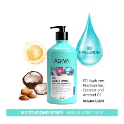 Sampon hidratant pentru par - AGIVA -  8D HYALURON - 1000 ml  