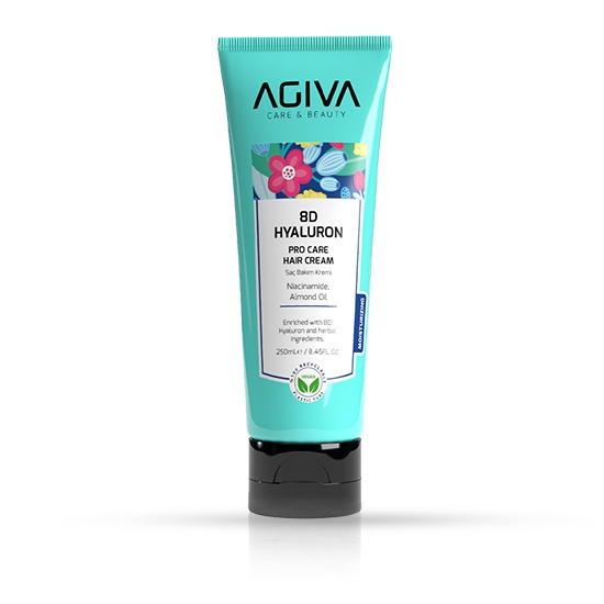 Снимка на Хидратиращ крем за коса - AGIVA - 8D Hyaluron - 250 ml 