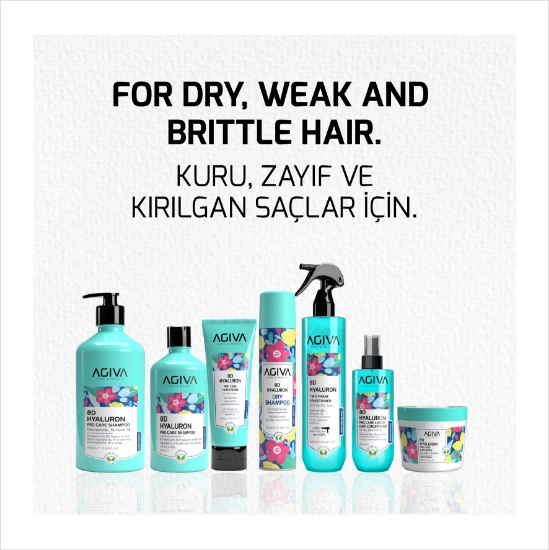 Снимка на Хидратиращ крем за коса - AGIVA - 8D Hyaluron - 250 ml 