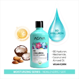 Sampon hidratant pentru par - AGIVA -  8D Hyaluron - 500 ml  