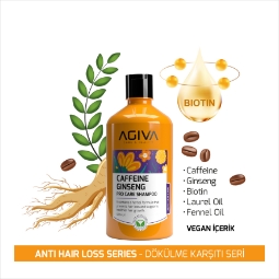 Sampon revitalizant pentru par - AGIVA -  Cafeine Ginseng - 500 ml   