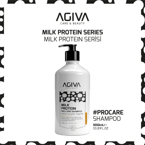 Imagine Sampon pentru par - AGIVA - Milk Protein - 1000 ml  
