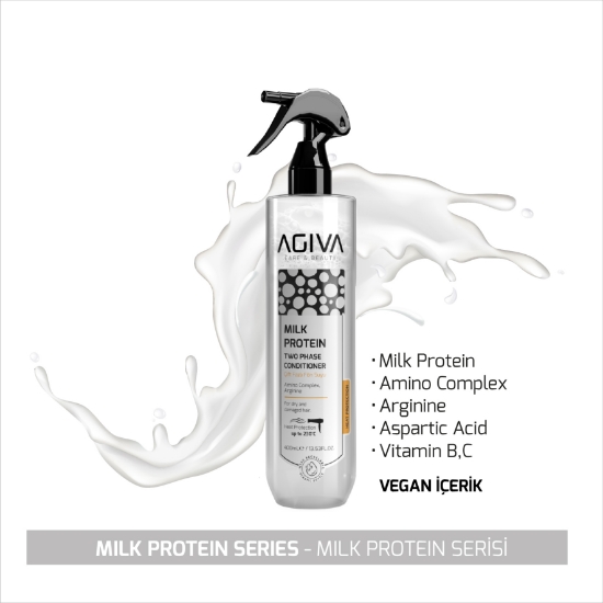Снимка на Двуфазен балсам за коса - AGIVA -  Milk Protein - 400 мл