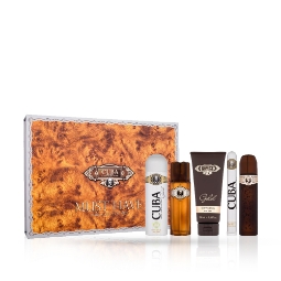 Комплект - тоалетна вода 35 ml и 100 ml+ душ гел 200 ml + афтършейв 100 ml  + дезодорант спрей 200 ml- CUBA - Must have Gold 