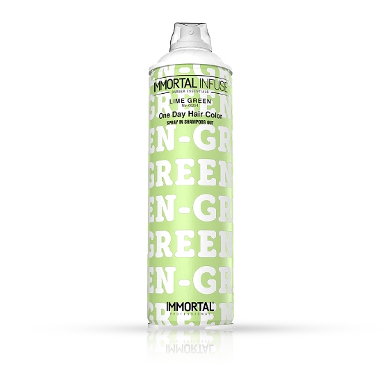 Снимка на Оцветяващ спрей за коса - IMMORTAL - Lime Green - 200 ml 