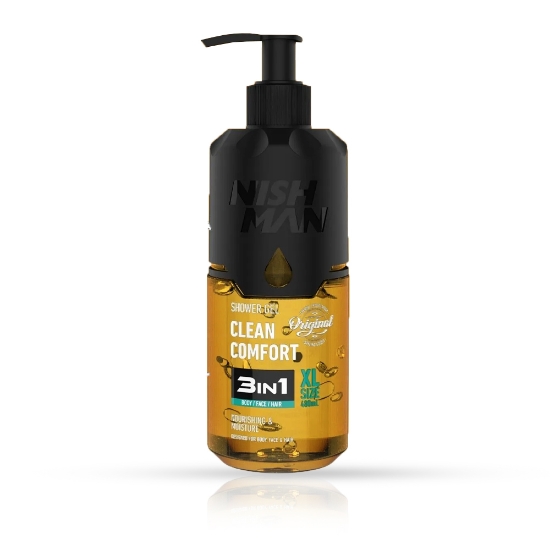 Imagine Gel de dus - NISH MAN - Clean Comfort - 3in1 - 480 ml 