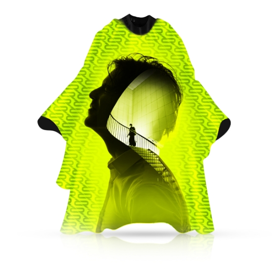 Imagine Pelerina coafor/frizerie ROVRA - Verde - guler neopren - RT97 - IN YOUR MIND