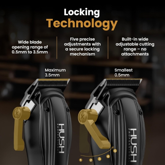 Снимка на Машинка за подстригване -  HUSH PROFESSIONAL / C2 - 7200 RPM - безжична