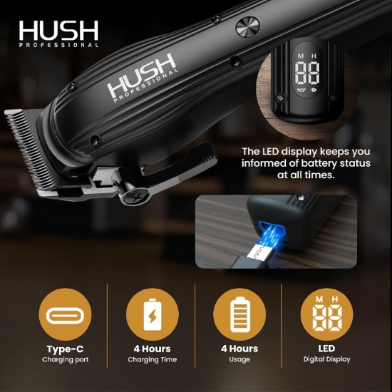 Снимка на Машинка за подстригване -  HUSH PROFESSIONAL / C2 - 7200 RPM - безжична