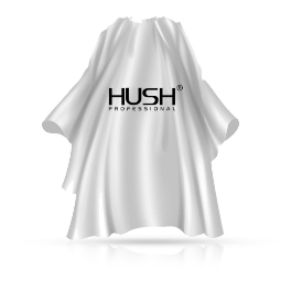 Снимка на Бръснарска пелерина - HUSH PROFESSIONAL - Бяла