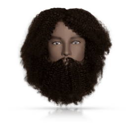 Снимка на Манекен глава +брада  EXALTO - SCOTT - афро коса afro 100% естествена