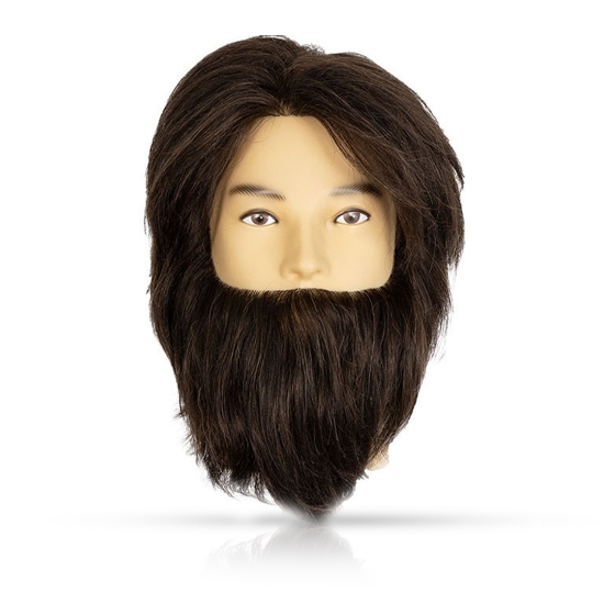 Снимка на Манекен глава + брада EXALTO - MIKE - 100 % естествена коса