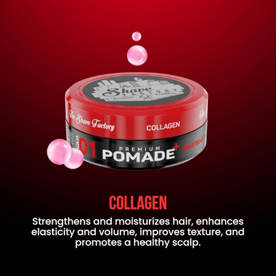 Снимка на Бляскава вакса за коса  -01-  SHAVE FACTORY  - Collagen - 150 ml  