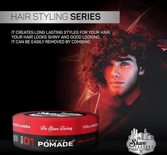Снимка на Бляскава вакса за коса  -01-  SHAVE FACTORY  - Collagen - 150 ml  