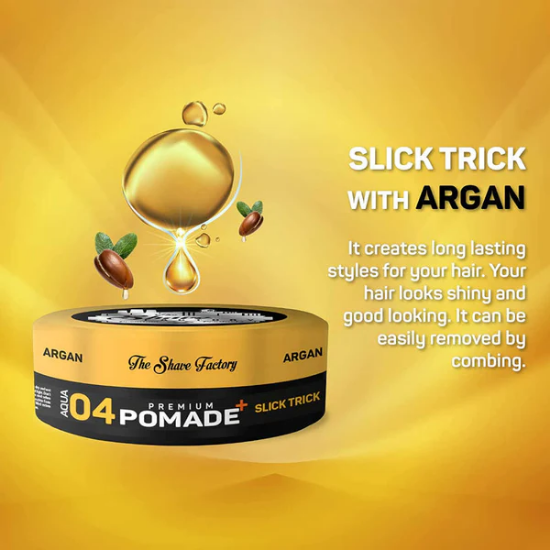 Снимка на Бляскава вакса за коса -04-  SHAVE FACTORY  -  Арганово масло - 150 ml