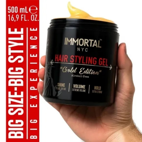 Снимка на Гел за коса - IMMORTAL - Gold Edition  - Без алкохол - 500 ml