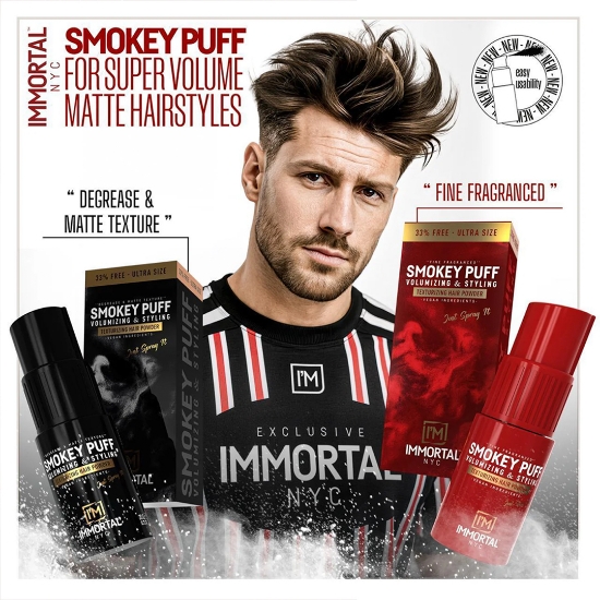 Снимка на Пудра за обем- IMMORTAL - Smokey Puff - 20 gr  - fragranced