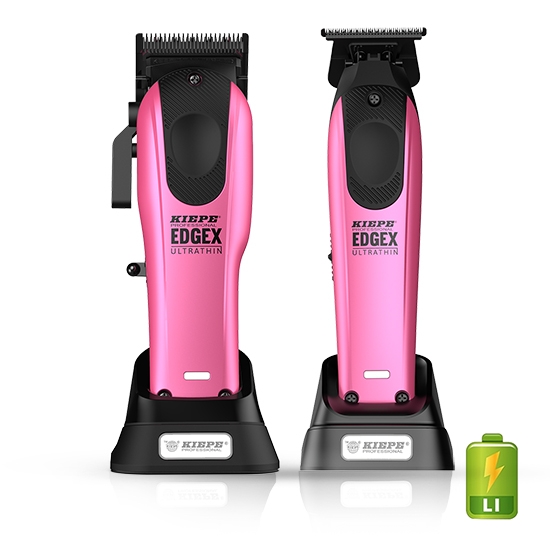 Снимка на Комплект EDGE X - KIEPE - Машинка за подстригване + Тример -  Ultra Thin - Розов