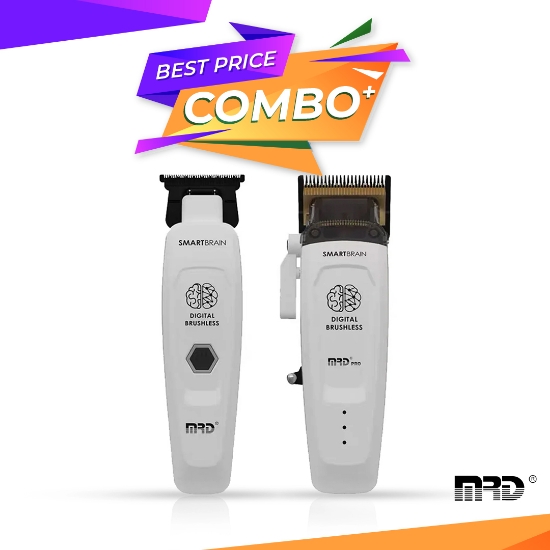 Снимка на Set MRD -  Smart Brain - Masina de tuns + Masina de contur - fara fir - White 