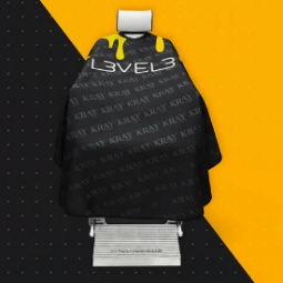 Професионална пелерина  - L3VEL3  - неопренова яка - черна с цветна елементи - KRAY